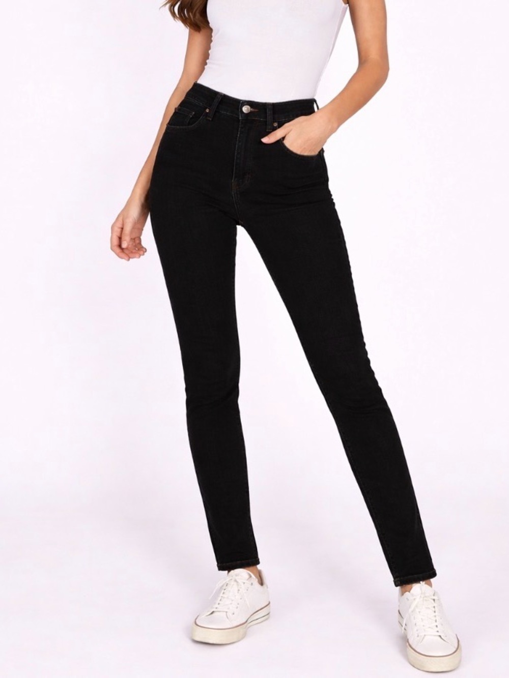 Zara Jeans factory faded black skinny jeans SZ 2